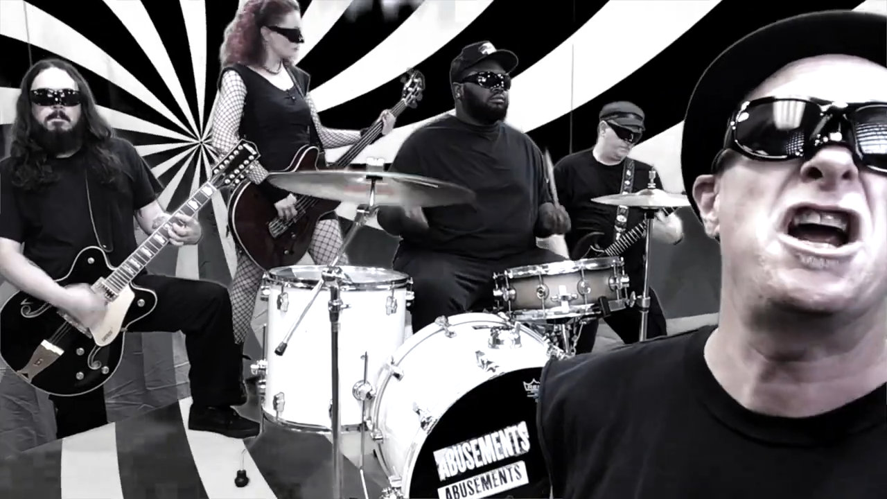 A screenshot from the Abusements new video single, "Buzzkill."